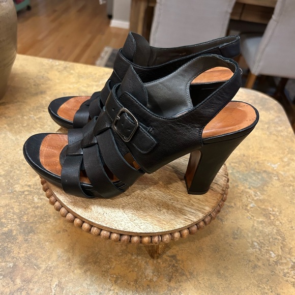 Designer Chie Mihara Black Women's Heeled Sandals - Picture 5 of 11